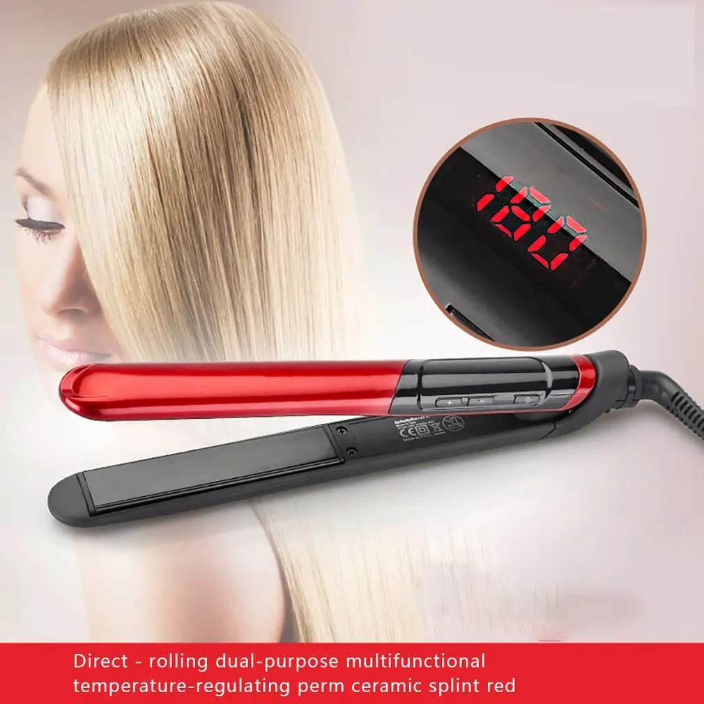 Hair Straightener Perm Ceramic Splint Hair Straight Volume Dual use Straightening Plate Clip Bangs Big Volume 2