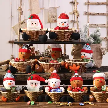 

Christmas Candy Storage Basket, Santa Claus Storage Basket Gift Decorations Home Festival