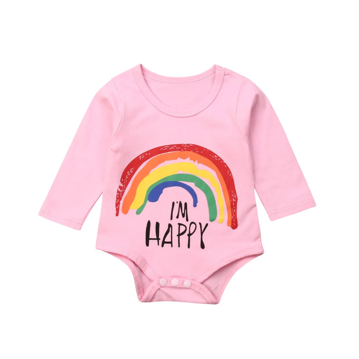 C Emmababy осенняя одежда для новорожденных девочек и мальчиков Радужный хлопковый комбинезон с длинными рукавами, комплект одежды на возраст от 0 до 18 месяцев - Цвет: C