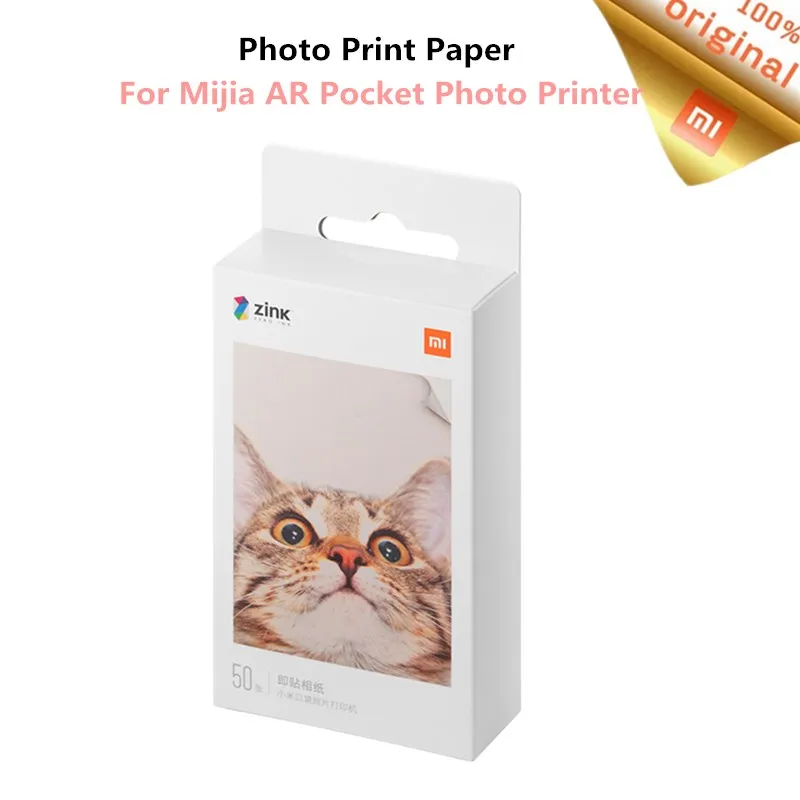 Xiaomi цинкованные карман Printier самоклеящаяся фотопринтом Бумага 10/20/50 листов для Xiaomi 3-дюймовый мини Карманный фотопринтер