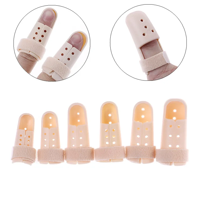 

New 1Pc Plastic Hand Finger Splints Support Brace Mallet Splint For Broken Finger Joint Fracture Pain Protection Adjustable Hook