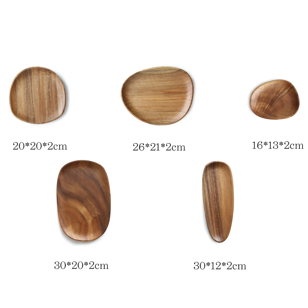 Wooden Serving Tray for Placing Vegetables Fruits Snacks Cakes Candies Cookies Home Decoration
