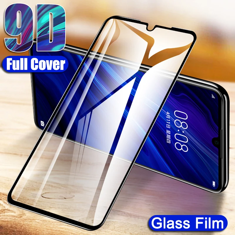 9D Anti-Burst Tempered Glass For Huawei P30 P40 Lite E Protective Screen Protector P20 Pro P10 P Smart Z S 2019 2021 | Мобильные
