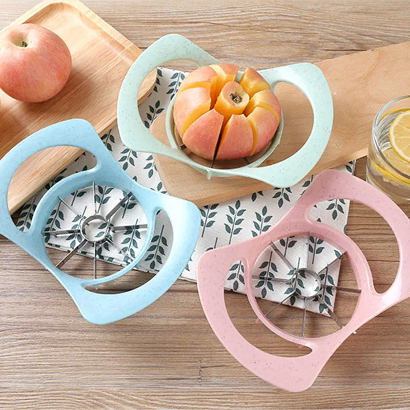 

Stainless Steel Slicers Cutter Handles Rubber Grip Fruit Cutting Device Cushioned Kitchen Tool