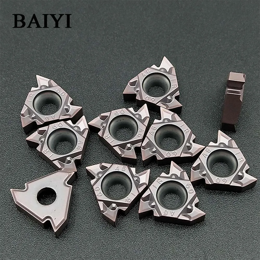 10pcs( 11IR 19BSPT SMX35 ) Carbide Insert For Threading Turning Tool Boring BAR