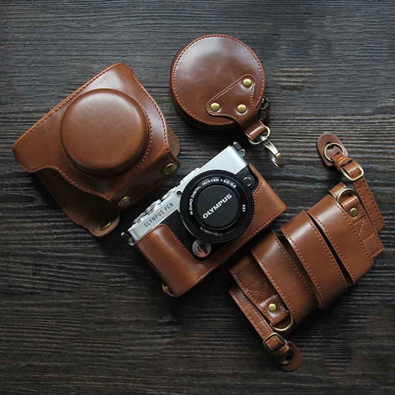 オリンパスep7用デラックスレザーカメラケース,レザーカメラバッグ,14