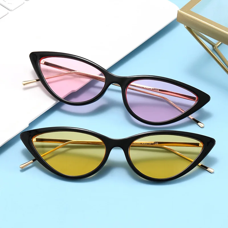 Small Cat Sunglasses Women Retro UV400 Sun Glasses For Women Mini Oval