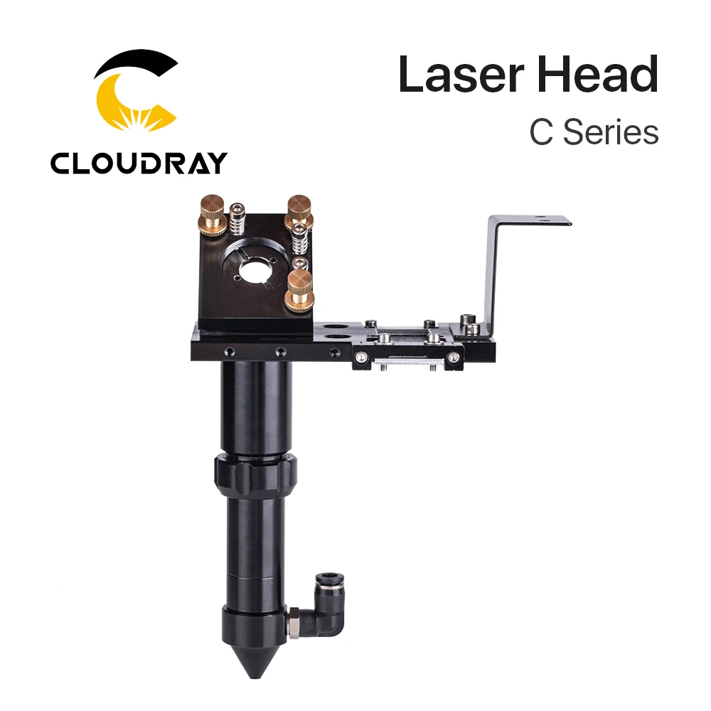 Cloudray C Series CO2 Laser Head Dia.18 FL38.1& Dia.20 FL50.8 / 63.5/101.6mm Mount for Laser Engraving Cutting Machine(Black)