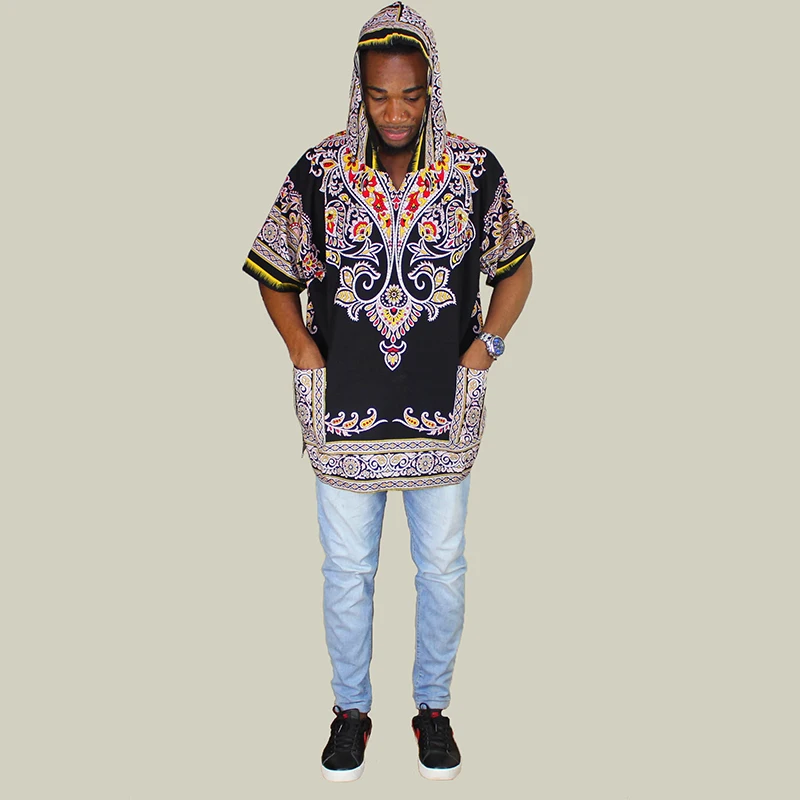 Men Hooded Women Ethnic Style Tops African Dashiki Hoodie Traditional Blouse | Тематическая одежда и униформа