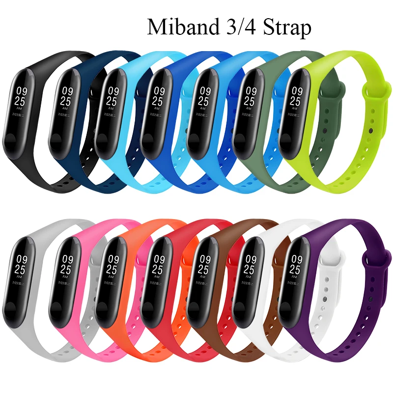 

Watch Band for Xiaomi mi band 3 4 Silicone Watch Strap Watch Belt Bracelet For mi Band 3 4 Sport Watch Band For Mi 3 replacement