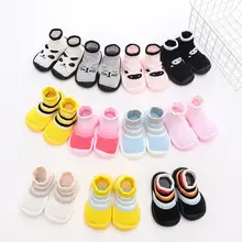 Обувь для малышей нескользящие носки в полоску+ обувь с животными обувь-тапочки противоскользящие носки 4 размера 14 видов T05 tz01