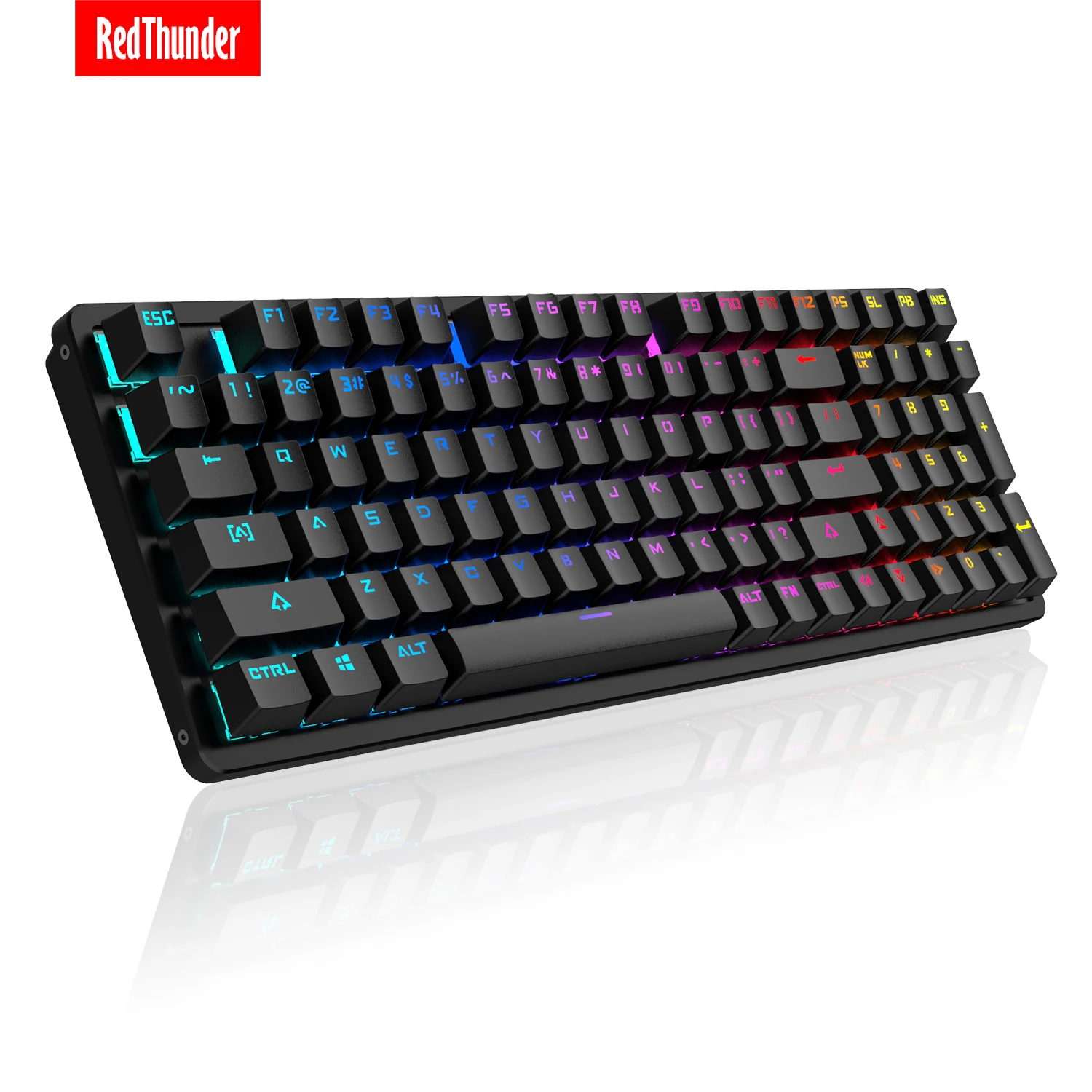 Redthunder Gaming Keyboard, Red Switch, Rgb Compact Layout Gaming Keyboard For Pc Ps5 Gamer - - AliExpress
