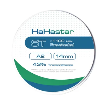 

HaHaStar Pre-Shaded Blocks ST-Pre-Shaded 98mm-A2 Dental Lab Uniform Color Suitable For Full Contour Crown And Bridge