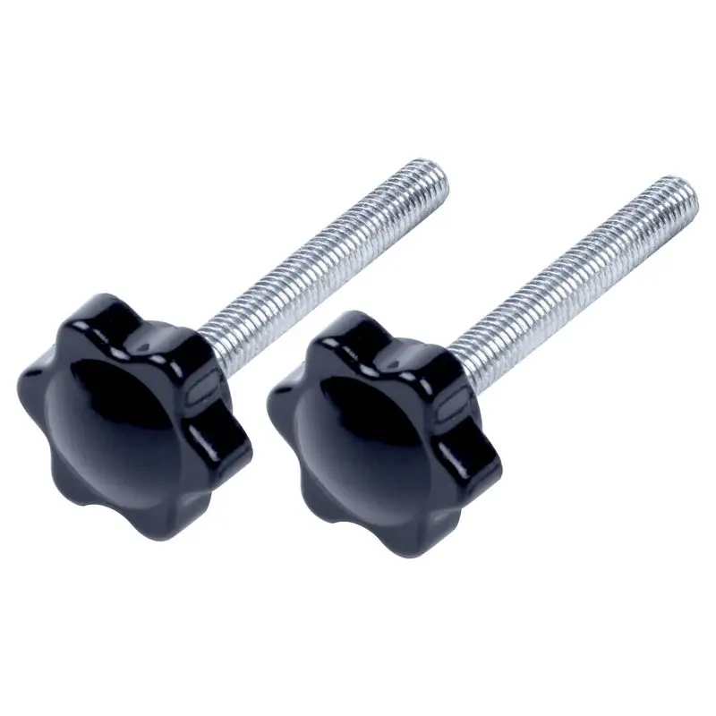 12x черный+ серебристый запасные части M6x45mm с наружной резьбой рифленая ручка звезда Ручка