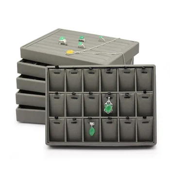 

PU jewelry plate earrings circle tray necklace pendant jewelry box jewelry display box advanced exquisite customizable