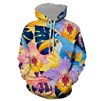 

2019 Rushed Panda Kpop 3d Print Parrot Flamingo Hoodie Sweatshirt Hip Hop Funny Autumn Hoodies Sweatshirts For Couples Clothes