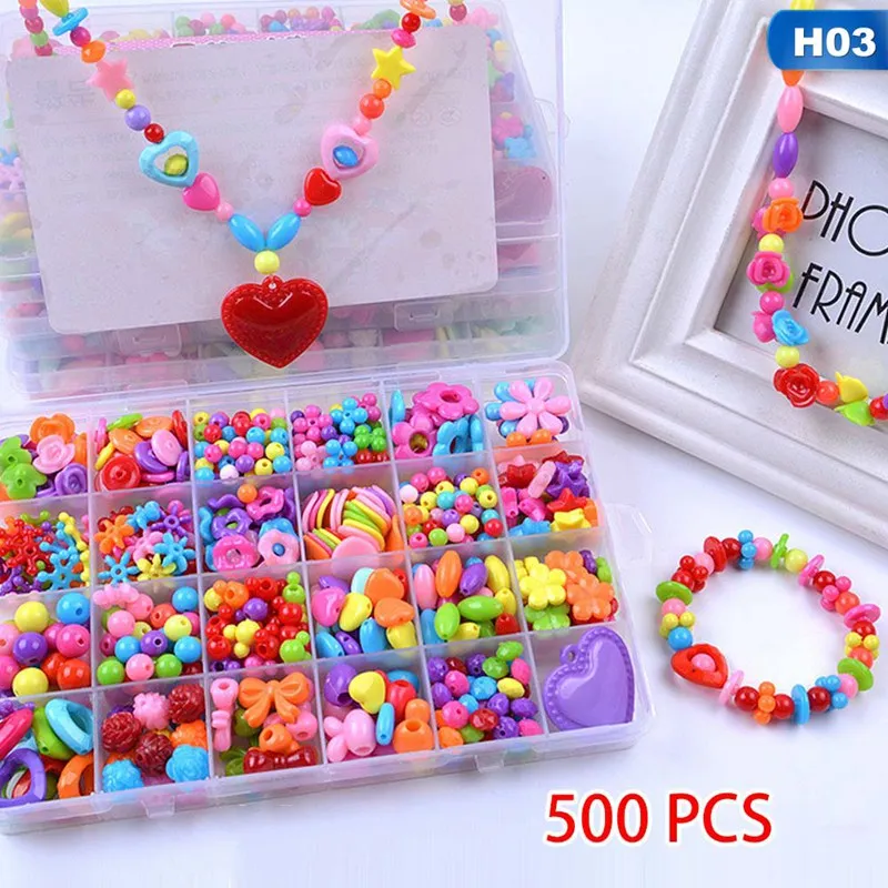 Handmade DIY Beaded Toy 24 Grid Girl Jewelry Making Toys Children Gift Creative Children's Toys - Цвет: 3