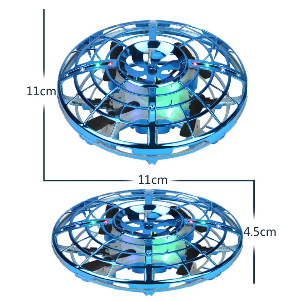UFO Induction Aircraft Interactive Flying Toys with Rotating LED Lights Helicopter Gift for Kids Boys Girls 5