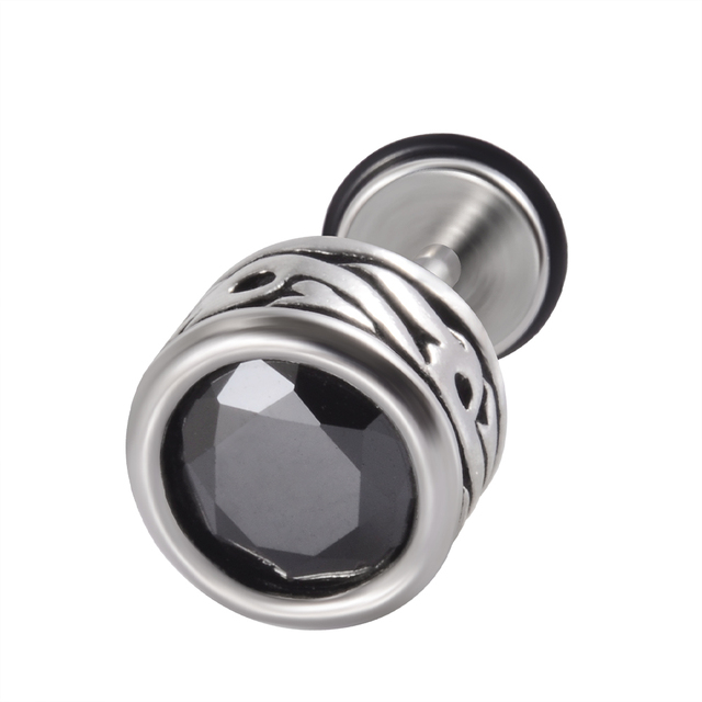 Stainless Steel Punk Ear Studs Tragus Cartilage Piercing Lobe Earring Zircon Man Women Stud Helix Cartilage Piercing Jewelry