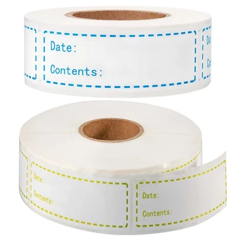 

Removable Freezer Labels,Food Storage Stickers,Adhesive Paper Labels,Easy Clean Leaves for Kitchen Containers(2Rolls)