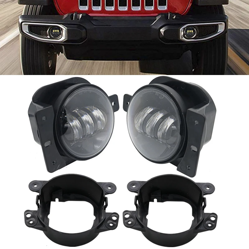 2019 Newest 30W 4'' LED Fog Light 4inch Driving Lamp For Jeep Wrangler JL 2018 | Автомобили и мотоциклы
