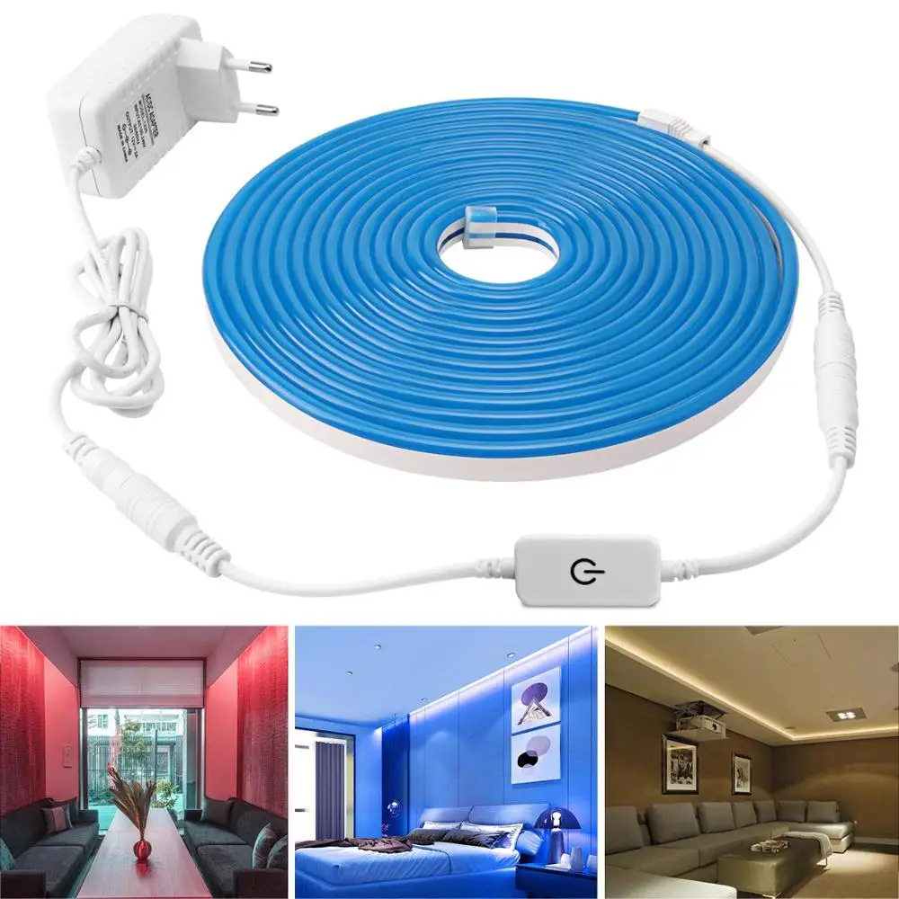 

Dimmer Neon Led Light Strips Bedroom Christmas Decor Touch Sensor Switch luces LED Strip 12V Waterproof for Living Room Kitchen