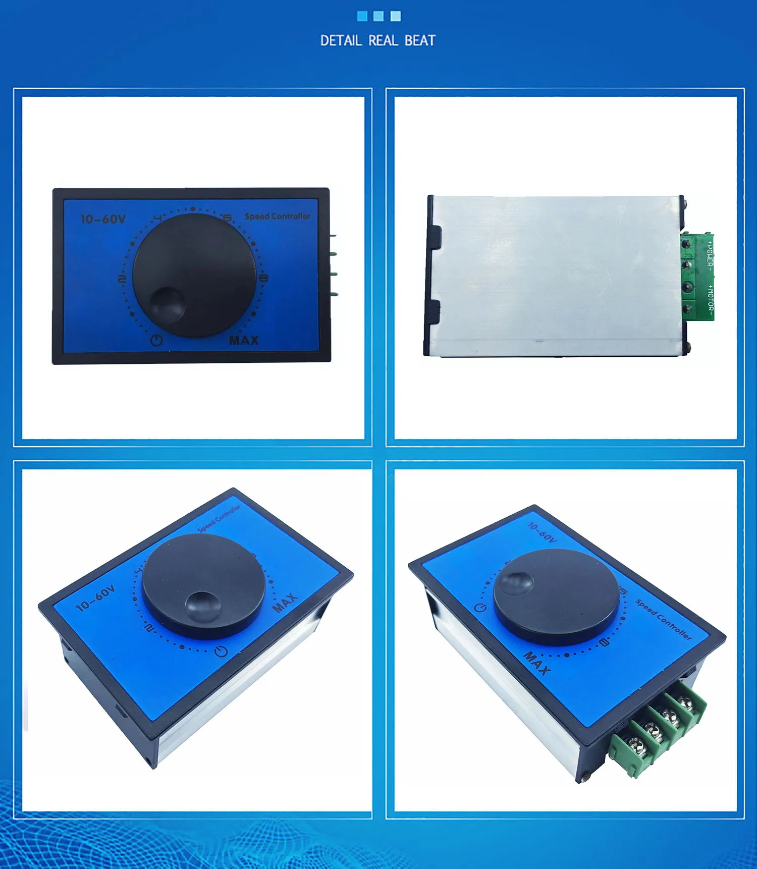 20A high-power PWM DC motor speed controller brush reducer slow start current limit 12V24V36V48 | Строительство и ремонт