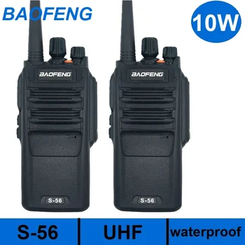 

2PCS BAOFENG S-56 10W Waterproof Walkie Talkie Radio Scanner UHF Transceiver CB Ham Radio Transmitter Large Battery Long Standby