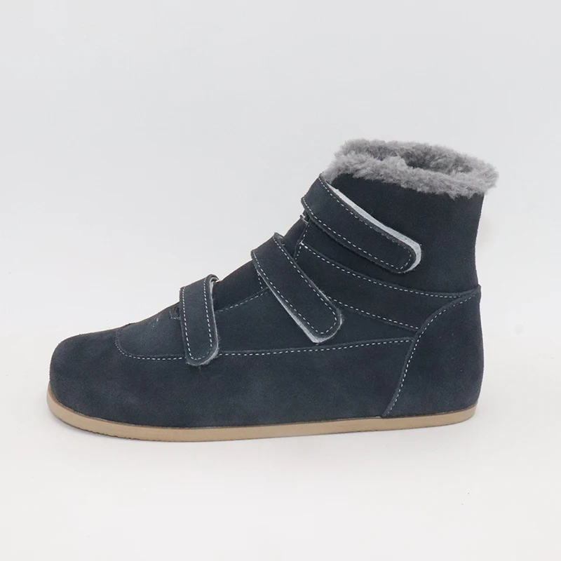 TipsieToes Top Brand Barefoot Genuine Leather Baby Toddler Girl Boy Kids Shoes For Fashion Winter ZigZig Sole Boots
