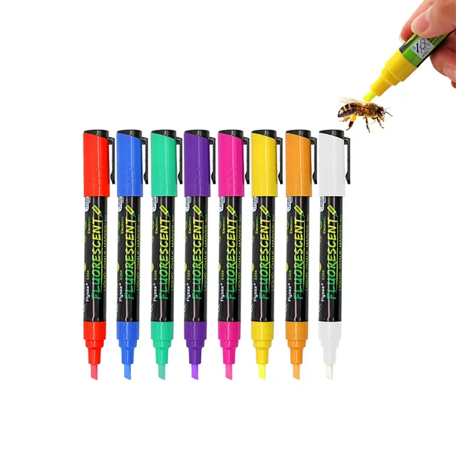 2 Pcs Queen Bee Marker Pen Set - 8 Color Beekeeping Plus  1