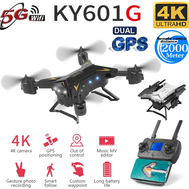 $27.88 New Arrival GPS Drone Quadcopter Meters Control Distance RC Helicopter Drone with 5G 4K HD Cam