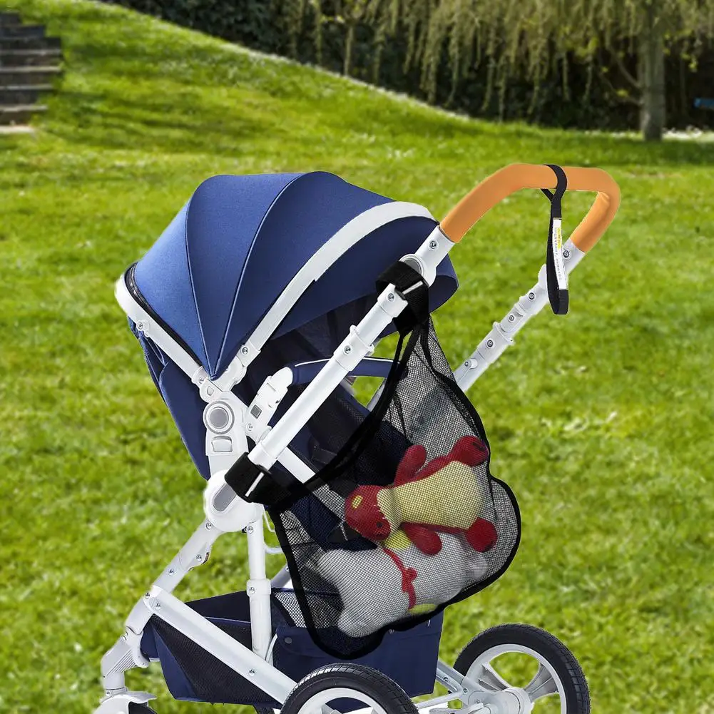 Baby Stroller Mesh Hanging Bag Trolley Bag Diaper Mesh Storage Bag Baby Cart Baby Carriage Mesh Bag Large Capacity In Stock