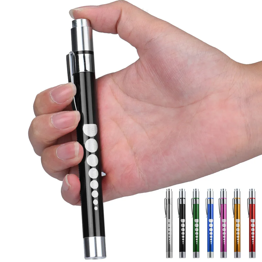 

Portable Medical First Aid LED Pen Light Flashlight Torch Doctor Nurse EMT Emergency Work Lamp With Pupil Gauge Measurements