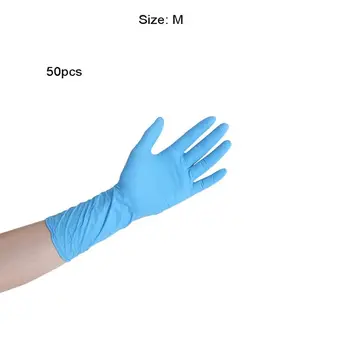 

50pcs 12inches Disposable Powder Free Cleaning Nitrile Gloves Work Safety Gloves