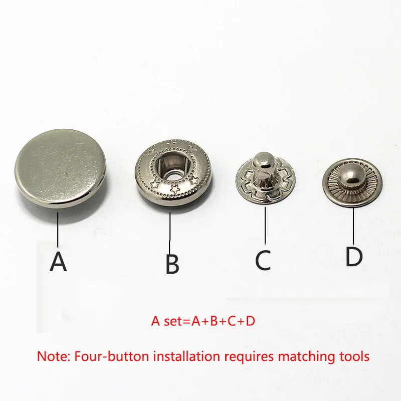 Металлические кнопки в стиле ретро для одежды комплект из 20 заклепок 10/12/15/17 мм