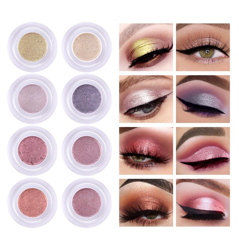 Блестящие тени для век кремовые водостойкие легко окрашивающиеся тени для век красивые глазурованные одноцветные тени для век