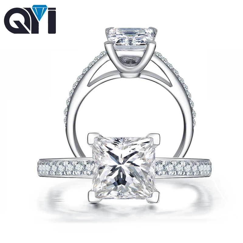 Женские свадебные кольца на палец QYI 1 6 ct имитация бриллианта серебро 925 пробы