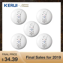 /Лот Беспроводной чувствительный фотоэлектрический детектор дыма пожарный датчик беспроводной для домашней сигнализации