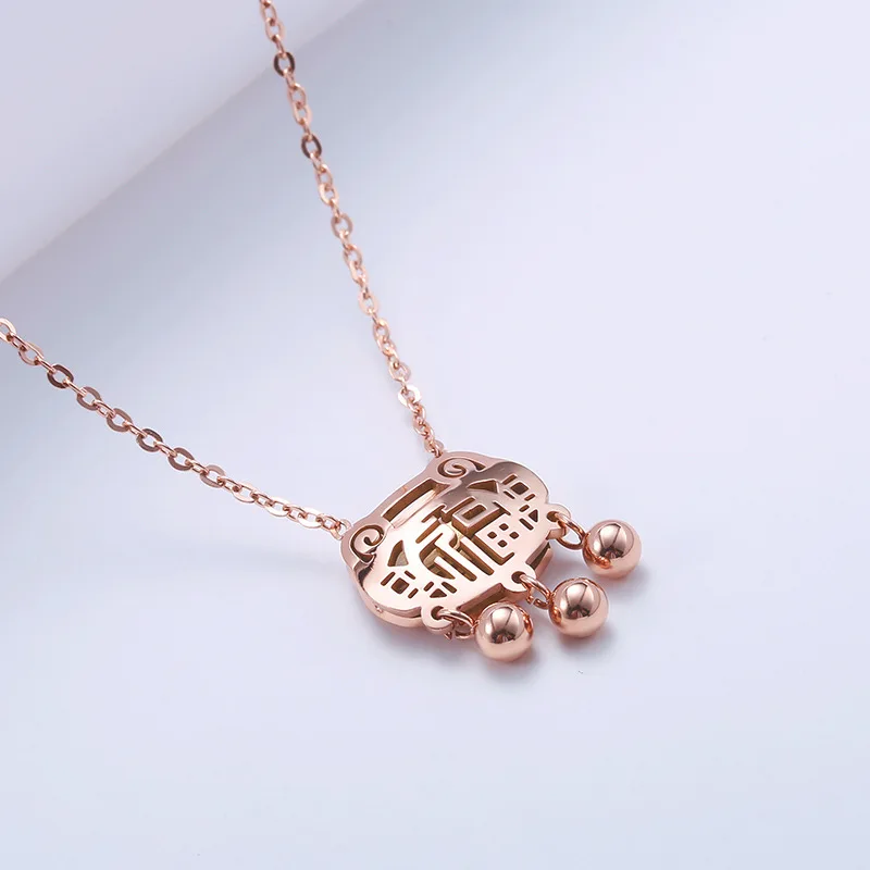 

TN2005 Romantic Love Memory Wedding Necklace Rose Gold