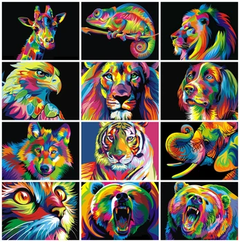 

EverShine Diamond Mosaic Lion Cross Stitch Diamond Embroidery Cartoon Animals Rhinestones Art Bead Picture Kits Hobby Gift
