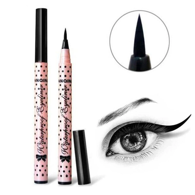 究極の 1 個黒ロングラスティングアイライナーペンシルメイクアップ防水アイライナー Smudge プルーフ化粧品美容メイク液体ピンクドット Eye Shadow Liner Combination Aliexpress