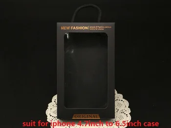 

Luxury Fashion Big Size Black Retail Box For Iphone 11 Pro Max XS 8 7 6 Plus 4.7 to 6.5 inch Leather Case back cover shell