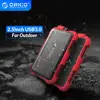 ORICO 2.5 inch HDD Enclosure Outdoor Waterproof Shockproof Dustproof Hard Disk Box SATA3.0 to USB HDD Case with Portable Hook ► Photo 1/6