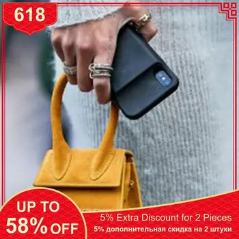 

Big Handle Luxury Shoulder Handbag Mini Evening Tote Designer Square Matte Women Crossbody Bag Removable Strap Female Clutch Bag