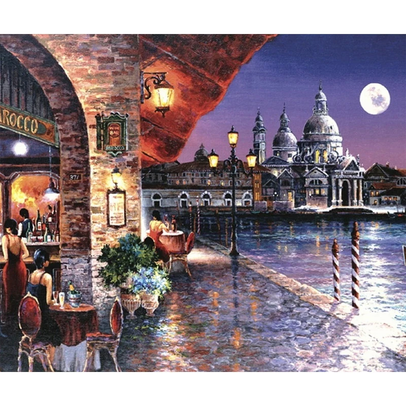 5D Diy Diamond Painting Cross Stitch Scenery Embroidery Full Square Landscape Picture Rhinestone Mosaic Pattern | Дом и сад