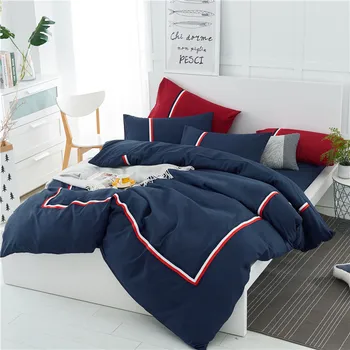 

Thick Brushed Solid Color Bed Bed Sheet Quilt Denim European-Style Luxury High-End Boys Fashion