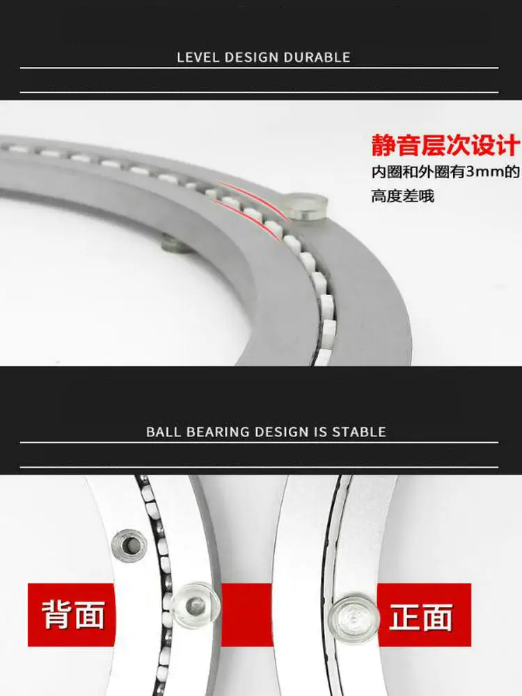 Rotating Turntable Plate HQ MS01 Mute Strap Lazy Susan Level Design Round Turntable Smooth Table Swivel Plate Rotating Aluminium Alloy Lazy Susan Bearing rotating display stand rotating turntable plate