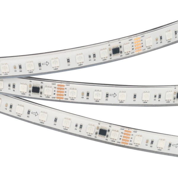 LED strip light dmx-5000pgs-5060-60 24v cx6 RGB (14mm 14.4 W/M IP67) (closed IP67). Packing 5 m for lighting ceiling furniture flexible tape DMX |