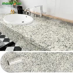 Kitchen Vinyl Stickers Bathroom Marble Granite Wallpaper Waterproof Self-Adhesive For Cabinet Desktop Dinner PVC Wall Decorative