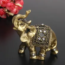 Горячая Изысканная фэн шуй элегантная статуя слона приносят удачу и благосостояние статуэтки подарок для домашнего офиса декоративное украшение
